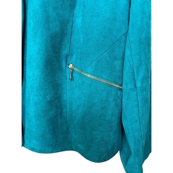 CHICO'S FAUX SUEDE JACKET BLAZER WOMENS - Picture 4 of 8